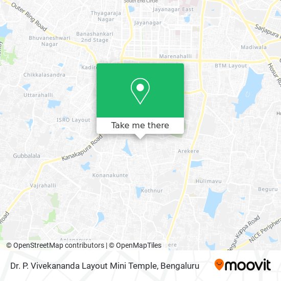 Dr. P. Vivekananda Layout Mini Temple map