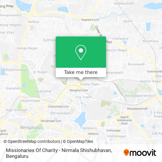 Missionaries Of Charity - Nirmala Shishubhavan map