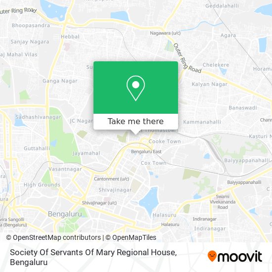 Society Of Servants Of Mary Regional House map