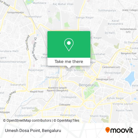 Umesh Dosa Point map