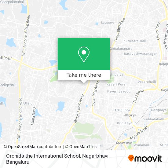 Orchids the International School, Nagarbhavi map