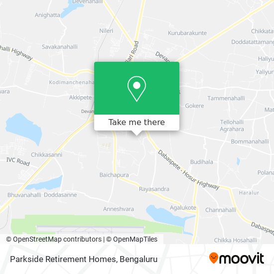 Parkside Retirement Homes map