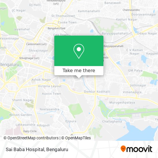 Sai Baba Hospital map