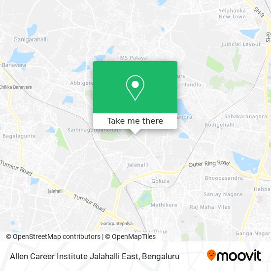 Allen Career Institute Jalahalli East map