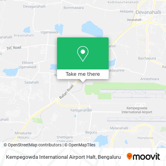 Kempegowda International Airport Halt map