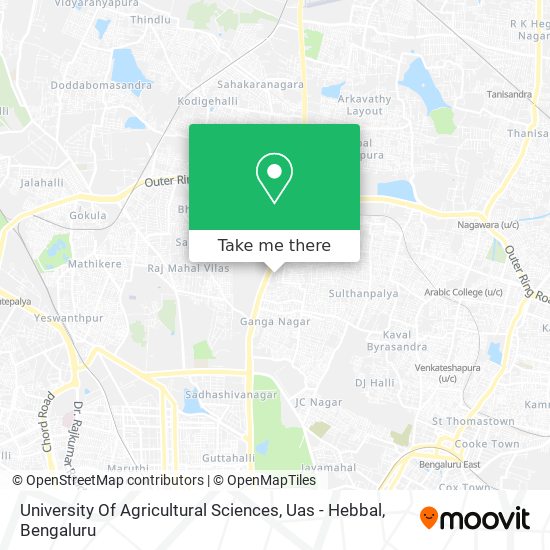 University Of Agricultural Sciences, Uas - Hebbal map