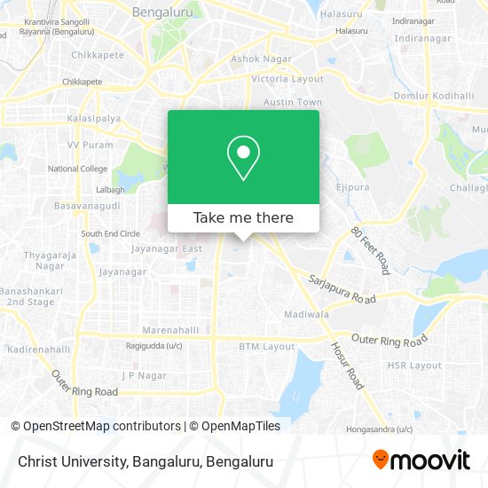 Christ University, Bangaluru map