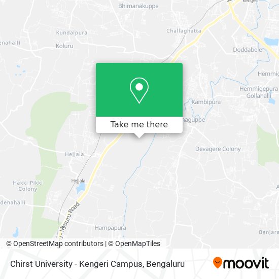 Chirst University - Kengeri Campus map