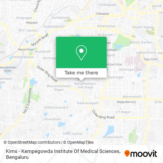 Kims - Kempegowda Institute Of Medical Sciences map