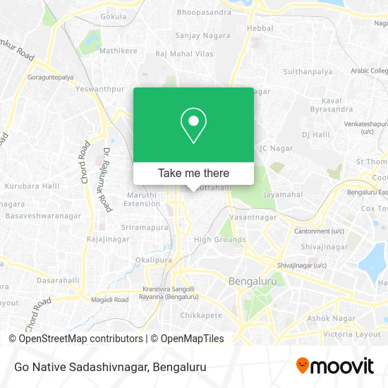 Go Native Sadashivnagar map