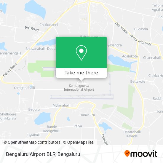 Bengaluru Airport BLR map