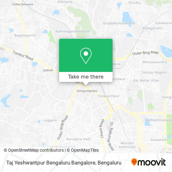 Taj Yeshwantpur Bengaluru Bangalore map