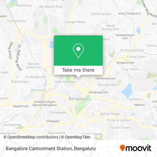 Bangalore Cantonment Station map