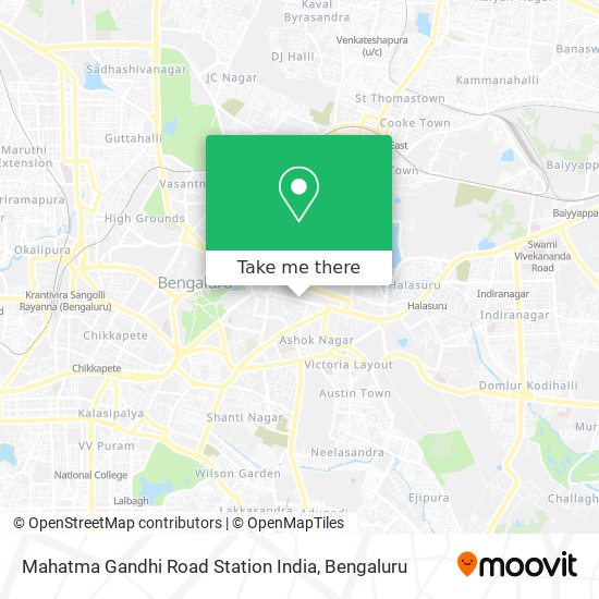 Mahatma Gandhi Road Station India map