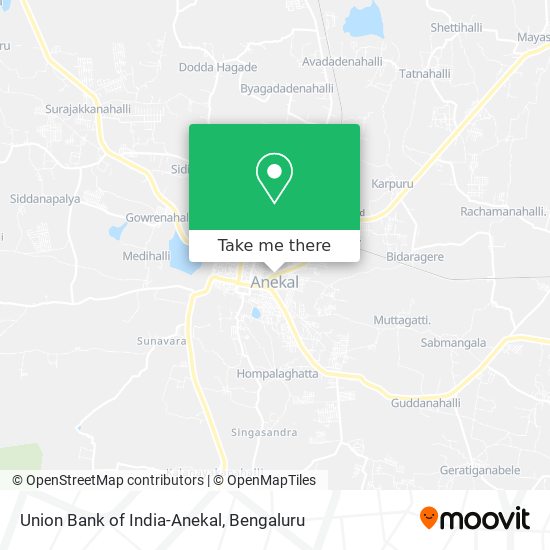 Union Bank of India-Anekal map