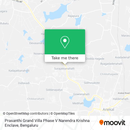 Prasanthi Grand Villa Phase V Narendra Krishna Enclave map