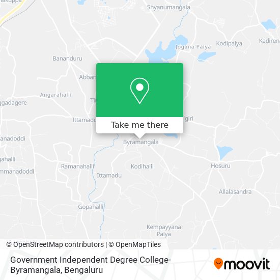 Government Independent Degree College-Byramangala map