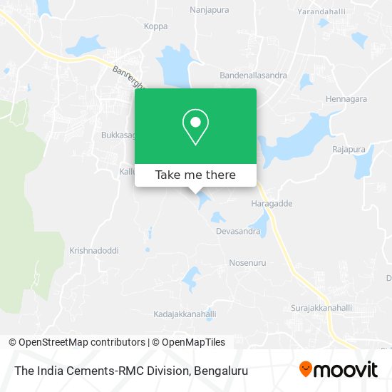 The India Cements-RMC Division map