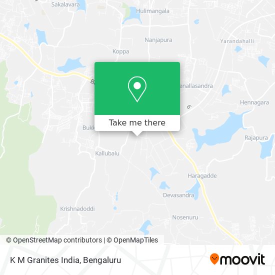 K M Granites India map