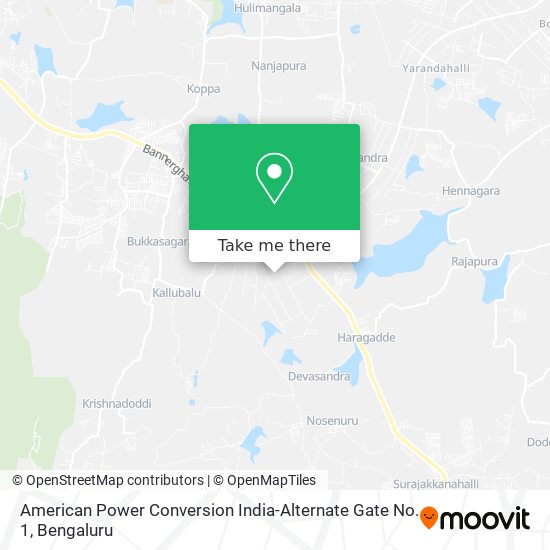American Power Conversion India-Alternate Gate No. 1 map