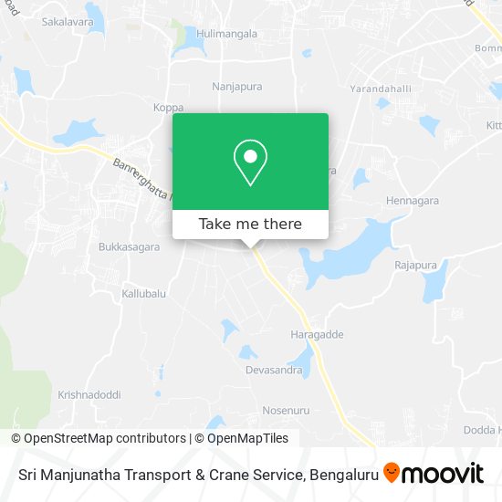 Sri Manjunatha Transport & Crane Service map