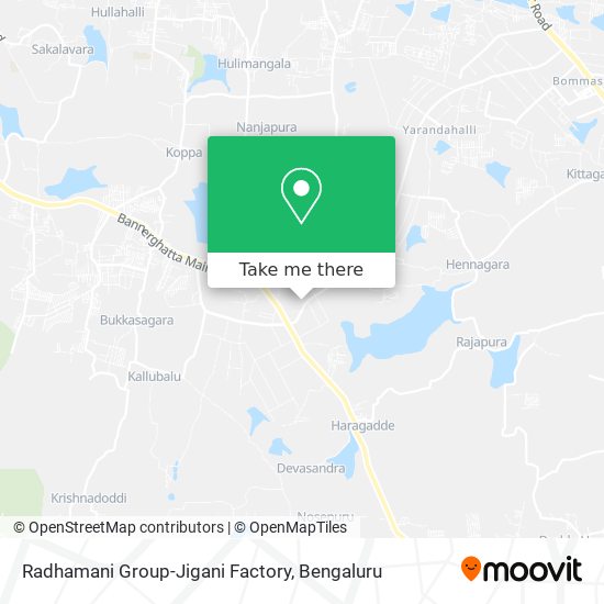 Radhamani Group-Jigani Factory map
