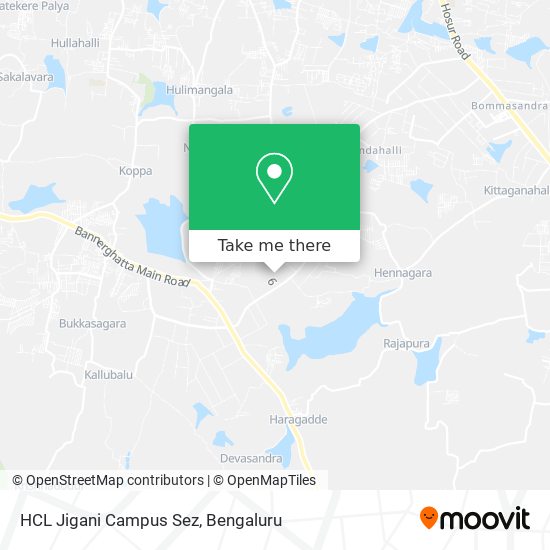 HCL Jigani Campus Sez map