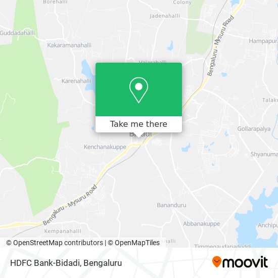 HDFC Bank-Bidadi map