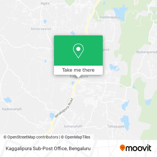 Kaggalipura Sub-Post Office map