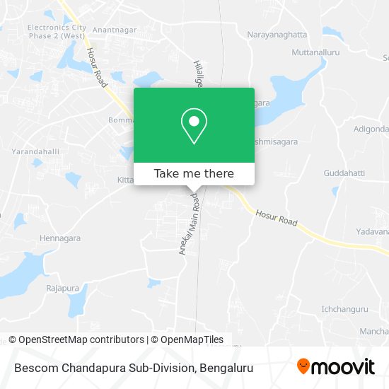 Bescom Chandapura Sub-Division map