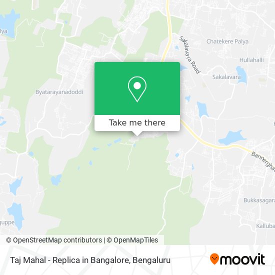 Taj Mahal - Replica in Bangalore map