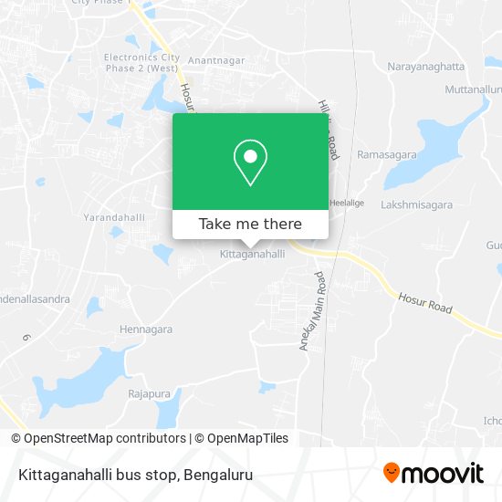 Kittaganahalli bus stop map