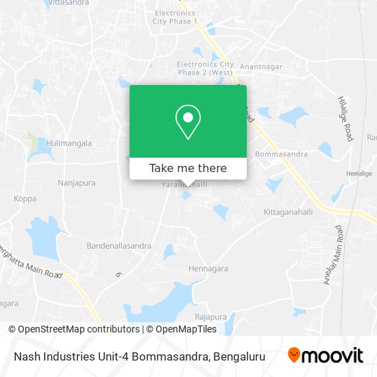 Nash Industries Unit-4 Bommasandra map