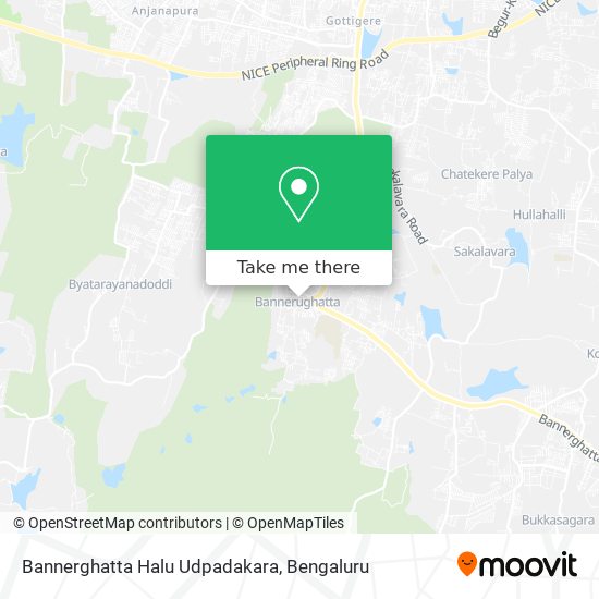 Bannerghatta Halu Udpadakara map