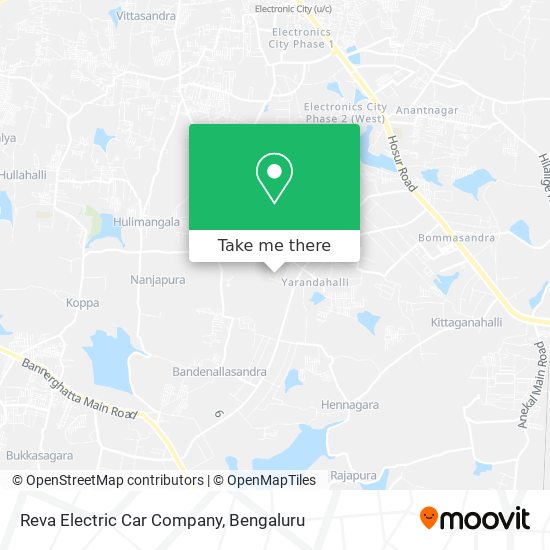Reva Electric Car Company map