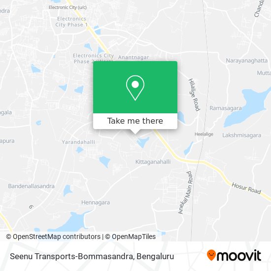 Seenu Transports-Bommasandra map