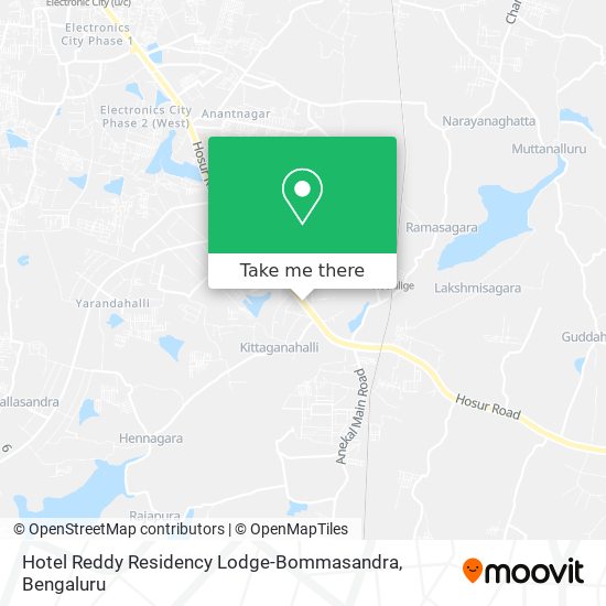 Hotel Reddy Residency Lodge-Bommasandra map