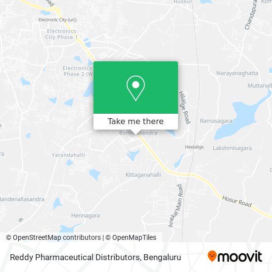 Reddy Pharmaceutical Distributors map