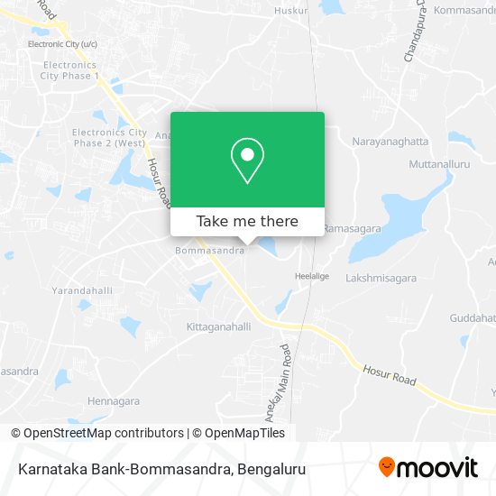Karnataka Bank-Bommasandra map
