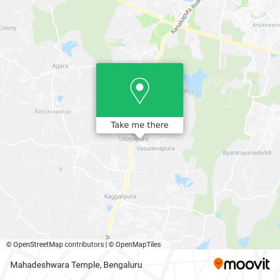 Mahadeshwara Temple map