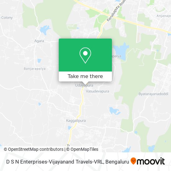 D S N Enterprises-Vijayanand Travels-VRL map