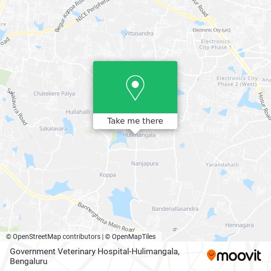 Government Veterinary Hospital-Hulimangala map