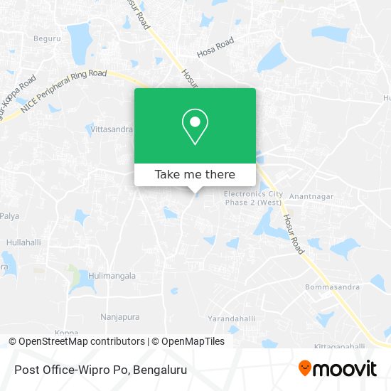 Post Office-Wipro Po map