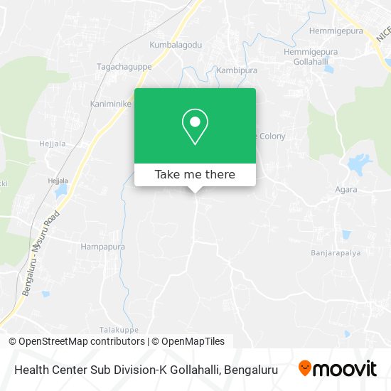 Health Center Sub Division-K Gollahalli map