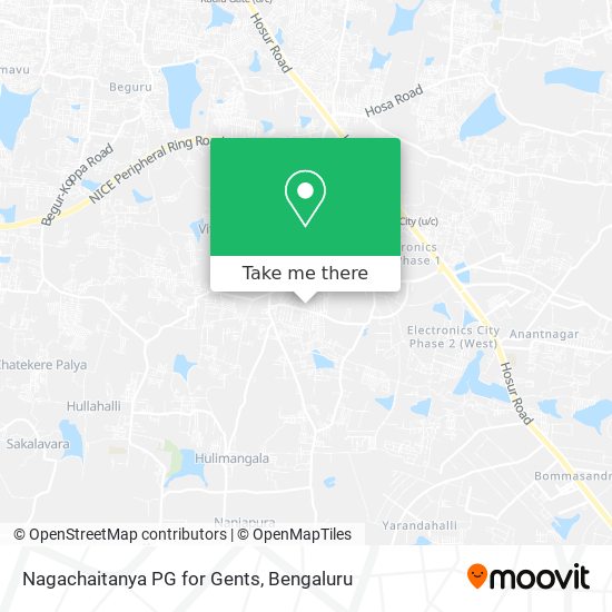Nagachaitanya PG for Gents map