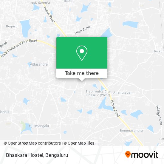 Bhaskara Hostel map