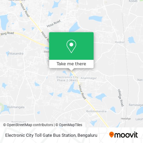 Electronic City Toll Gate Bus Station map