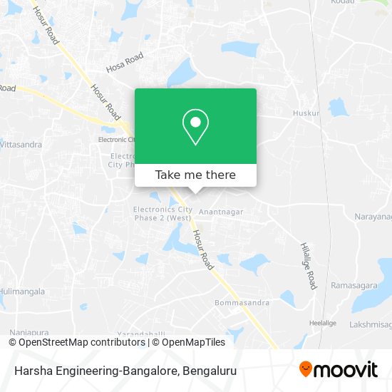 Harsha Engineering-Bangalore map