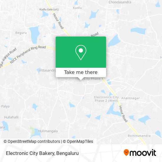 Electronic City Bakery map
