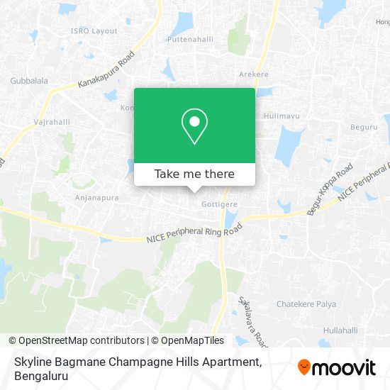 Skyline Bagmane Champagne Hills Apartment map
